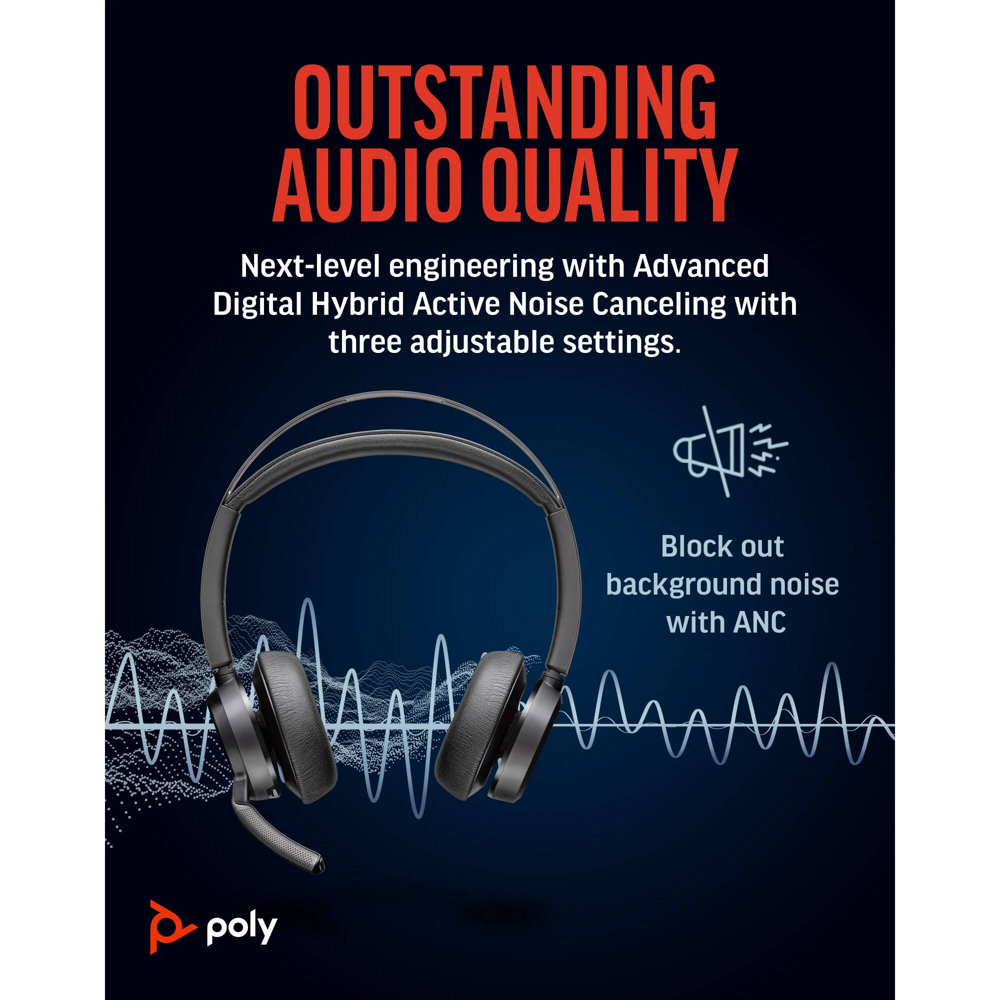 Poly Voyager Focus 2 headset bundle with USB-C and USB-A connectivity plus charging support — view 6