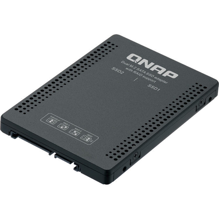QNAP QDA-A2MAR 2.5-inch SATA to dual M.2 2280 SATA drive adapter — view 2