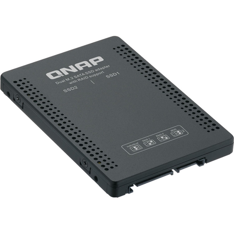 QNAP QDA-A2MAR 2.5-inch SATA to dual M.2 2280 SATA drive adapter — view 3