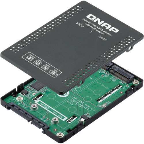 QNAP QDA-A2MAR 2.5-inch SATA to dual M.2 2280 SATA drive adapter — view 4