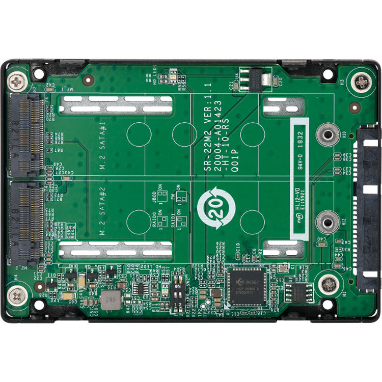 QNAP QDA-A2MAR 2.5-inch SATA to dual M.2 2280 SATA drive adapter — view 5