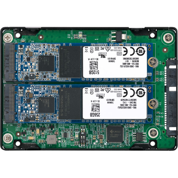 QNAP QDA-A2MAR 2.5-inch SATA to dual M.2 2280 SATA drive adapter — view 6