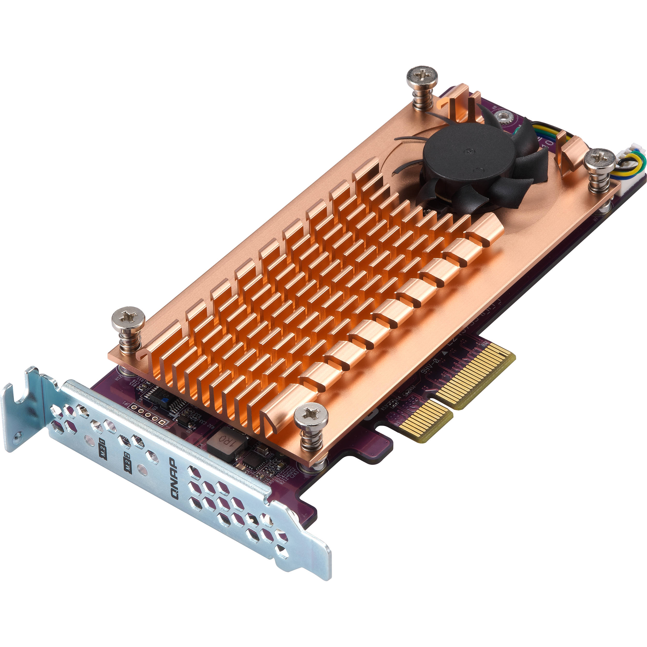QNAP QM2-2P-244A dual M.2 22110/2280 PCIe SSD expansion card — view 2
