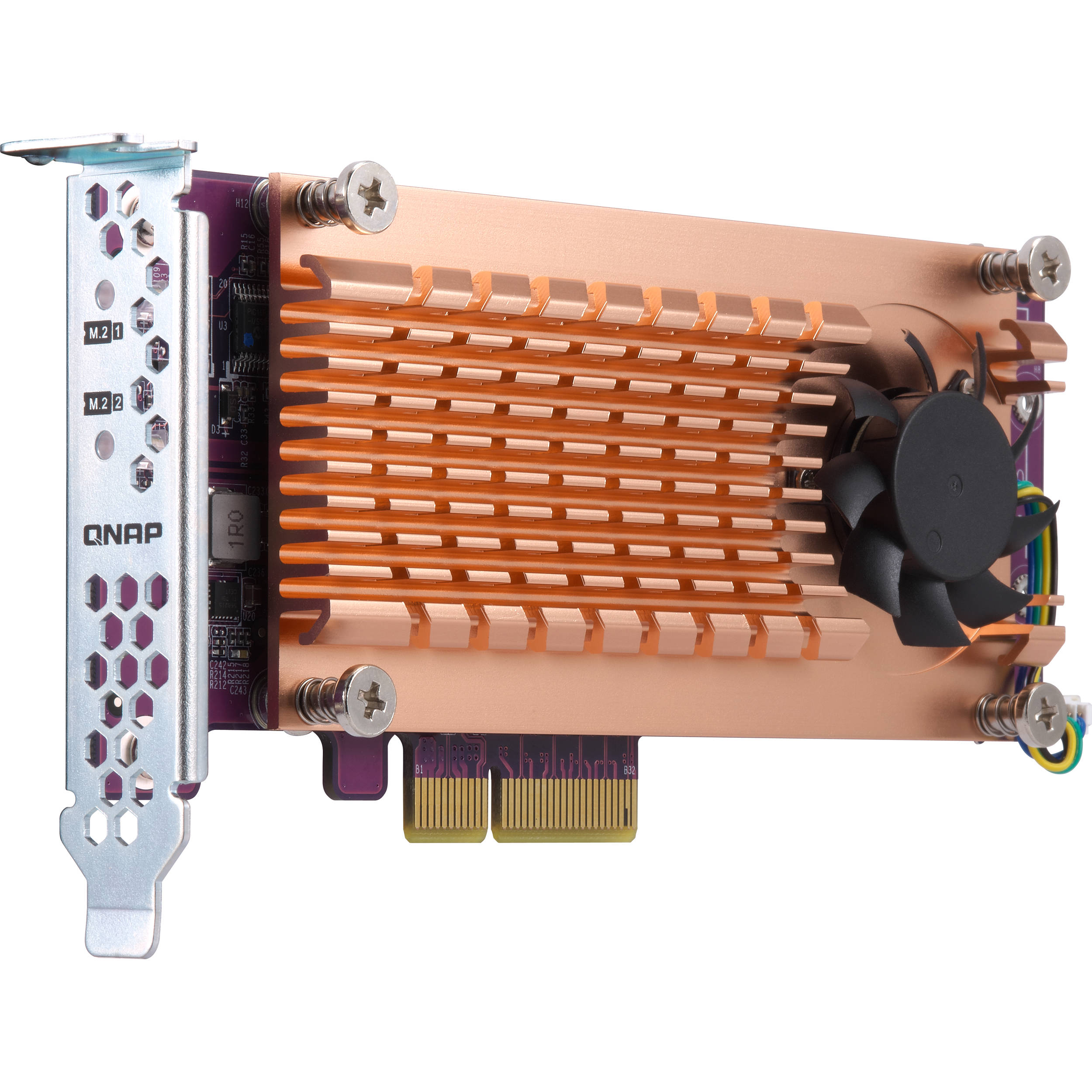 QNAP QM2-2P-244A dual M.2 22110/2280 PCIe SSD expansion card — view 3