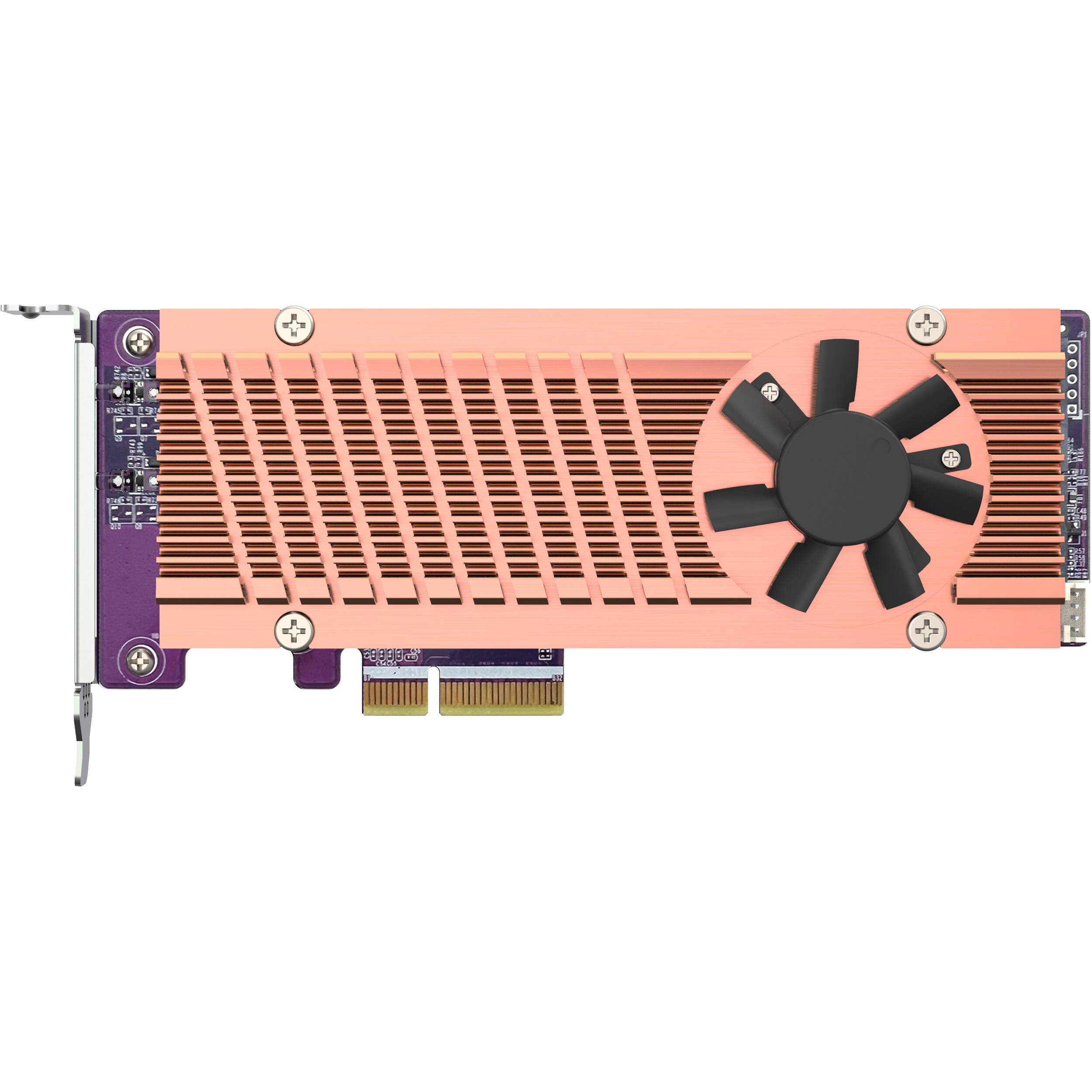 QNAP QM2-2P-344A dual M.2 PCIe SSD expansion card for two 2280 or 22110 SSDs — view 7