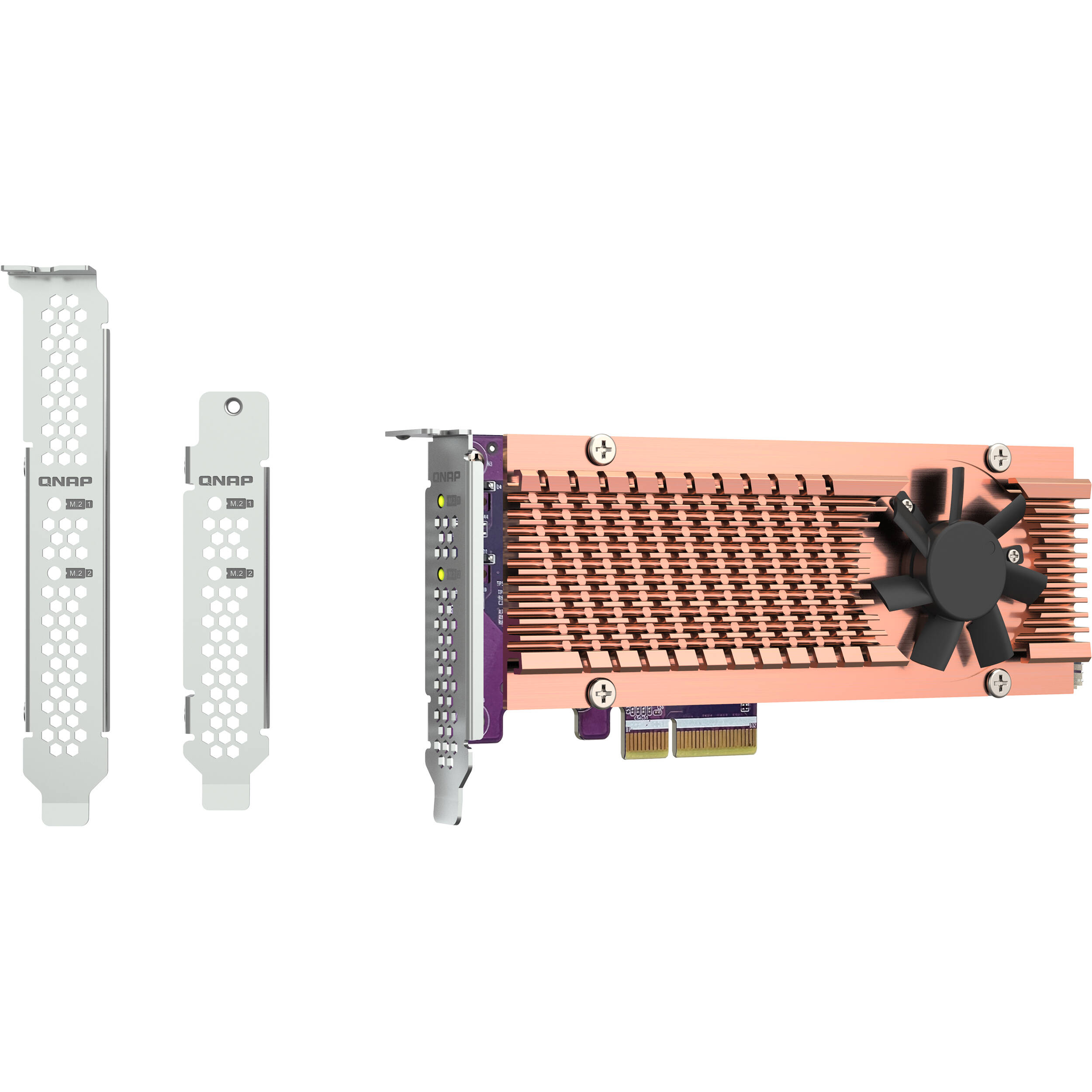 QNAP QM2-2P-344A dual M.2 PCIe SSD expansion card for two 2280 or 22110 SSDs — view 8