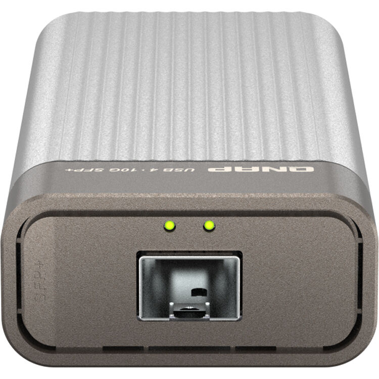 QNAP QNA-UC10G1SF USB4 and Thunderbolt 4 to 10GbE adapter for supported NAS and workstation use — view 3