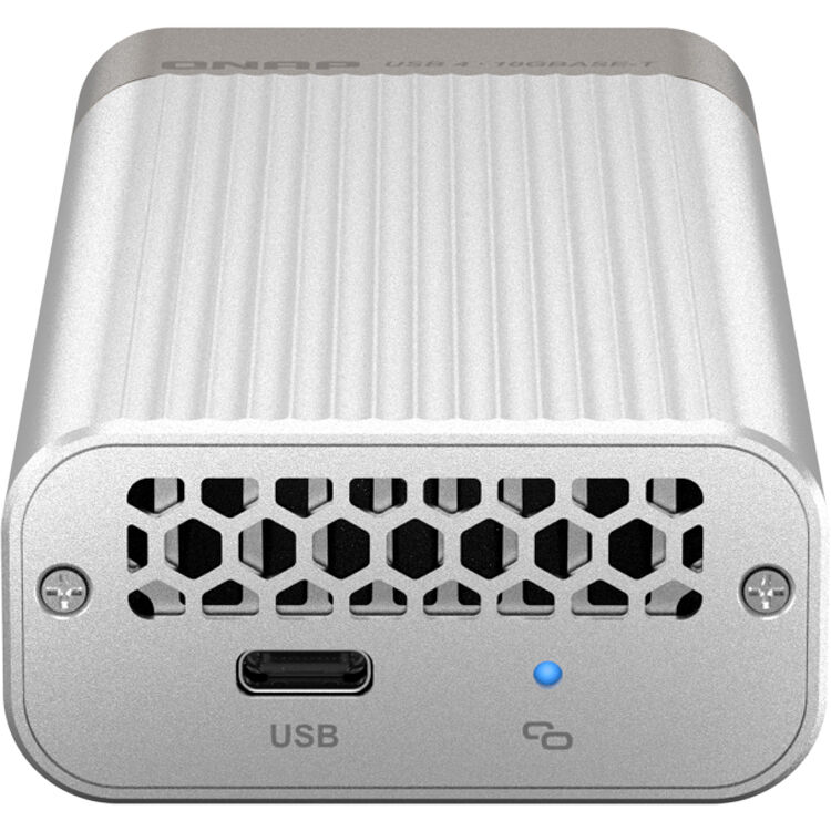 QNAP QNA-UC10G1T USB4 and Thunderbolt 4 to 10GbE adapter for supported NAS and Mac systems — view 4