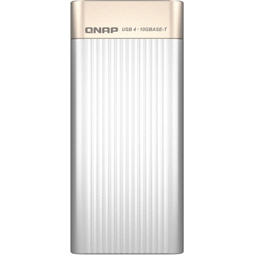 QNAP QNA-UC10G1T USB4 and Thunderbolt 4 to 10GbE adapter for supported NAS and Mac systems — view 5