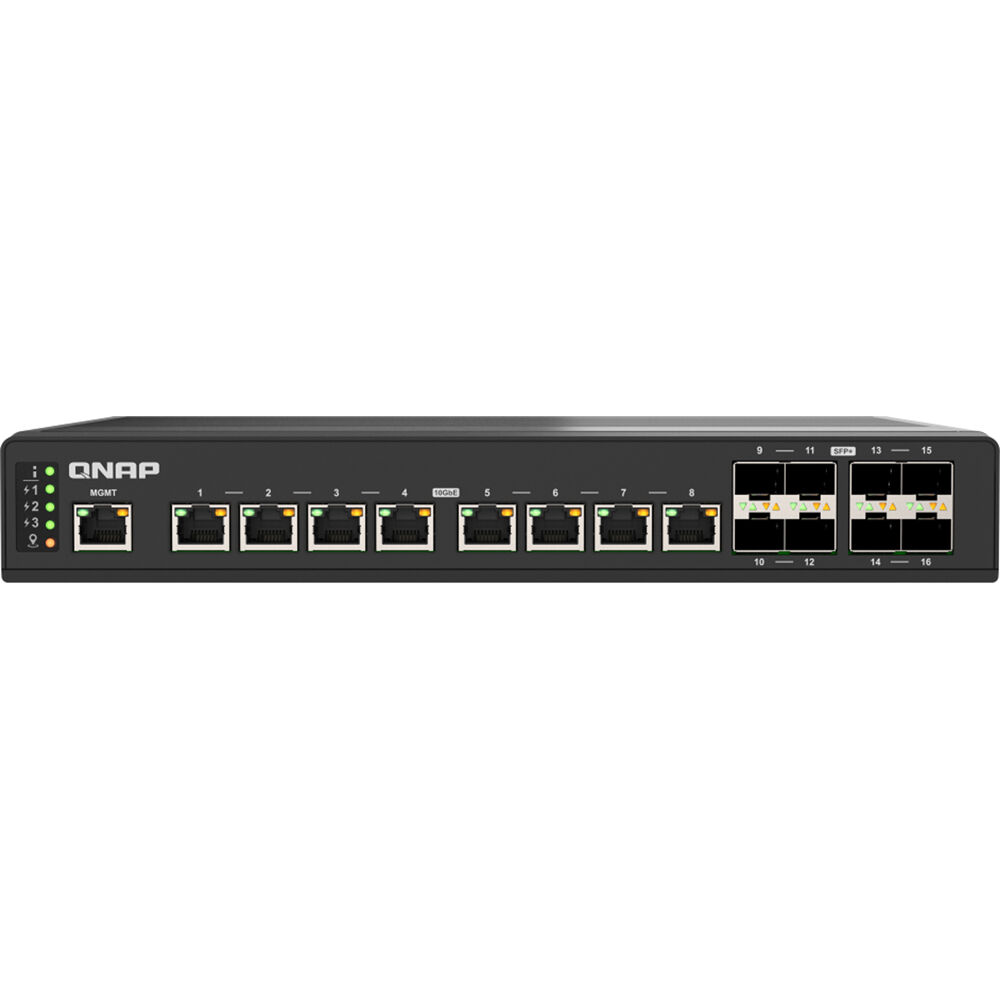 QNAP QSW-IM3216-8S8T-US Layer 3 Lite switch with 8 SFP+ and 8 RJ45 10GbE ports — view 2