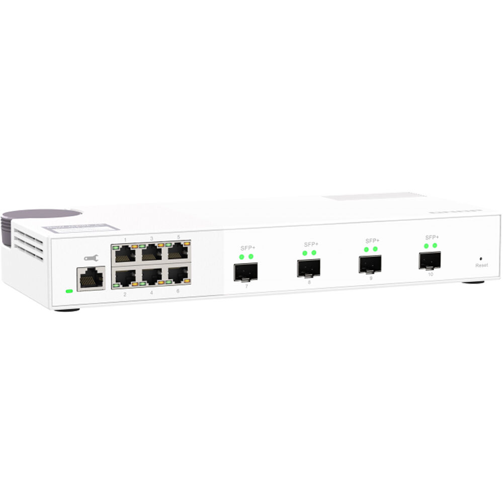QNAP QSW-M2106-4S-US managed switch with 6 x 2.5GbE ports and 4 x SFP+ ports — view 4