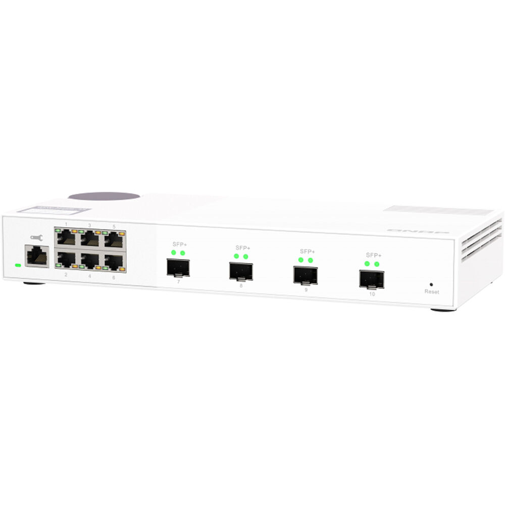 QNAP QSW-M2106-4S-US managed switch with 6 x 2.5GbE ports and 4 x SFP+ ports — view 5