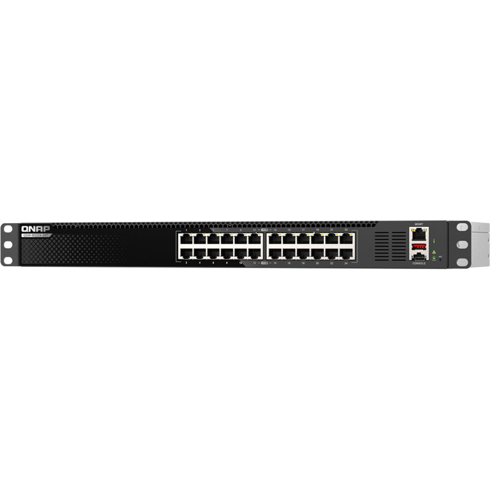 QNAP QSW-M3224-24T-US 24-port Layer 3 Lite managed rack-mount switch — view 2