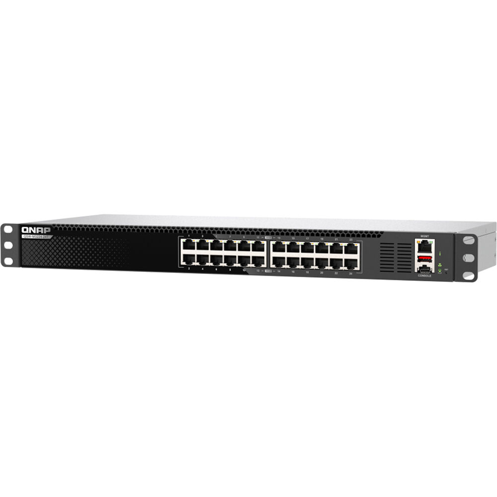 QNAP QSW-M3224-24T-US 24-port Layer 3 Lite managed rack-mount switch — view 3