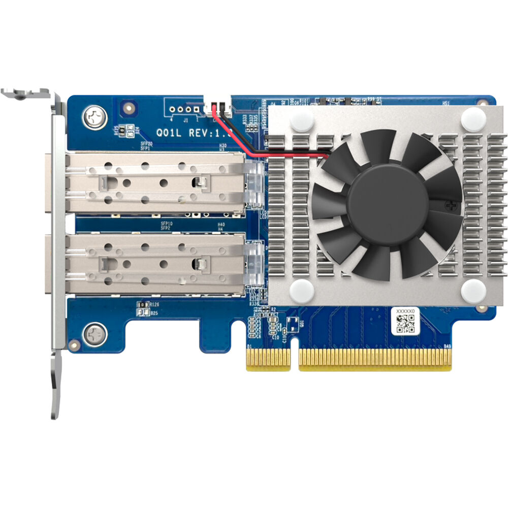 QNAP QXG-10G2SF-NXE dual-port SFP+ 10GbE PCIe network expansion card — view 2