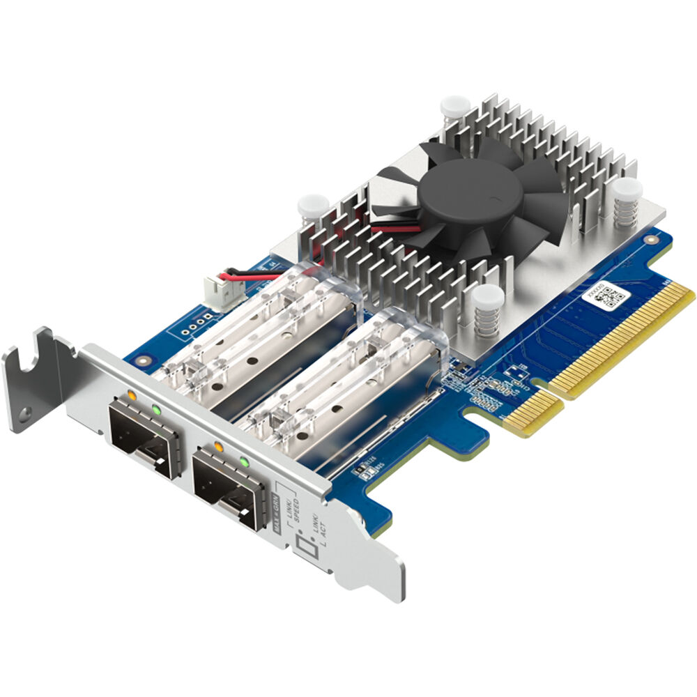 QNAP QXG-10G2SF-NXE dual-port SFP+ 10GbE PCIe network expansion card — view 3