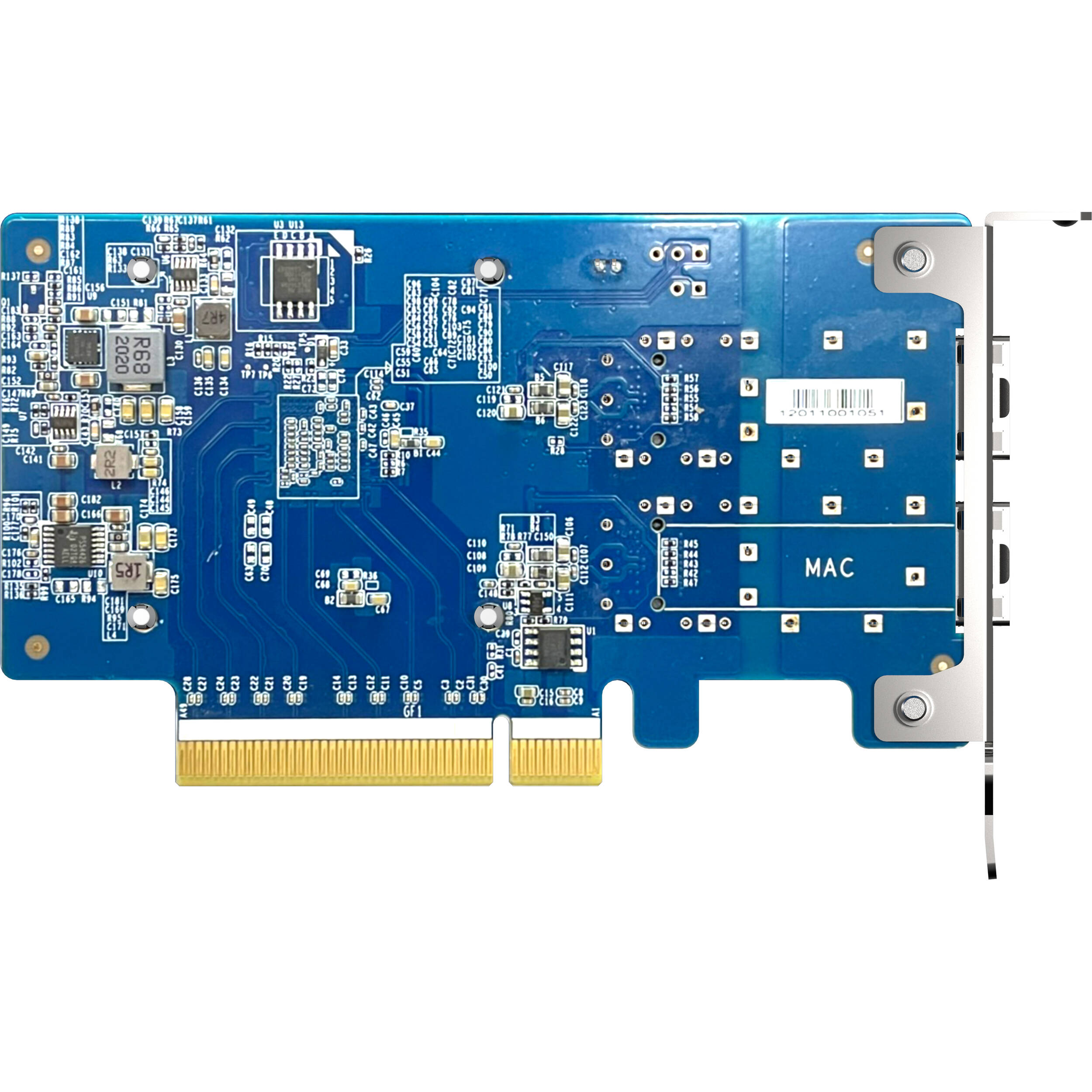 QNAP QXG-25G2SF-CX6 dual-port SFP28 25GbE low-profile PCIe Gen4 network expansion card — view 5