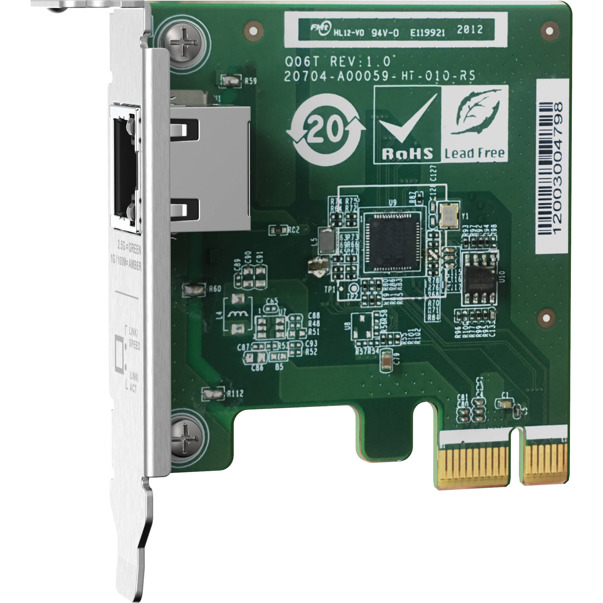 QNAP QXG-2G1T-I225 single-port 2.5GbE PCIe network card — view 4