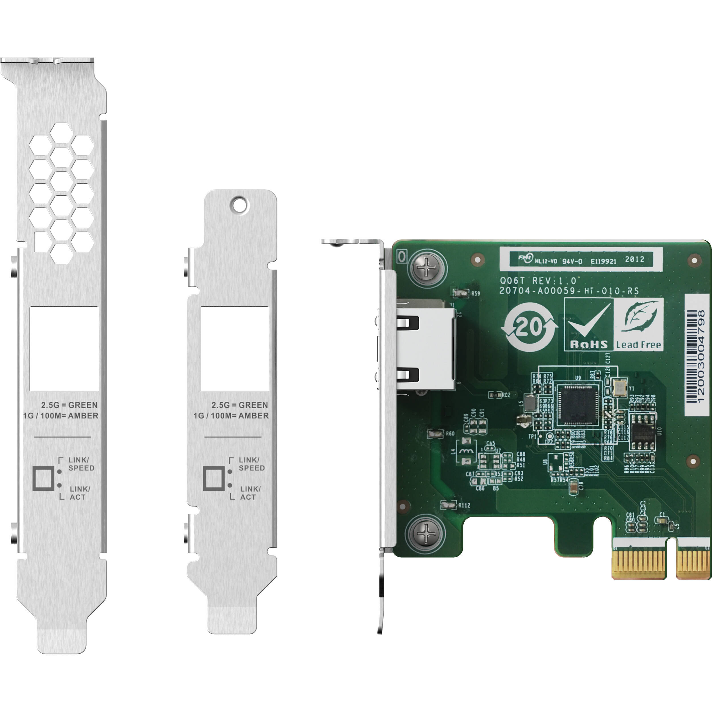 QNAP QXG-2G1T-I225 single-port 2.5GbE PCIe network card — view 6