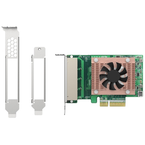 QNAP QXG-2G4T-I225 quad-port 2.5GbE PCIe network adapter for NAS and server expansion — view 2