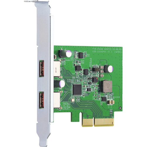 QNAP QXP-10G2U3A USB 3.2 Gen 2 dual-port PCIe expansion card — view 3