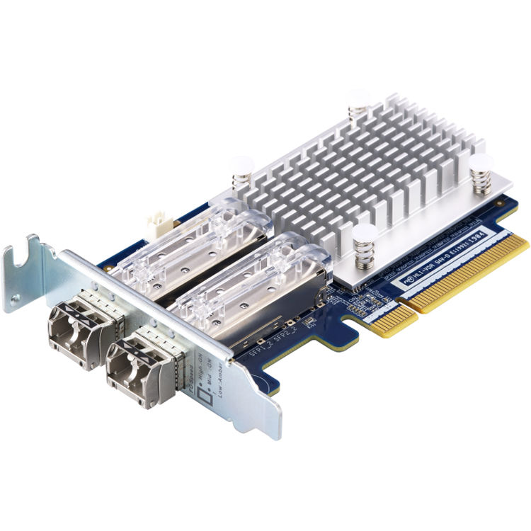 QNAP QXP-32G2FC dual-port 32G Fibre Channel host bus adapter for SAN storage connectivity — view 2