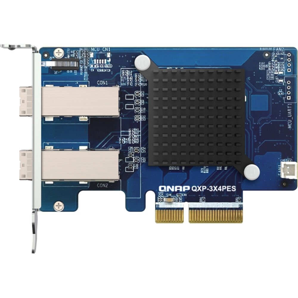 QNAP QXP-3X4PES 2-port SFF-8644 PCIe Gen3 x4 expansion card for JBOD storage expansion — view 2