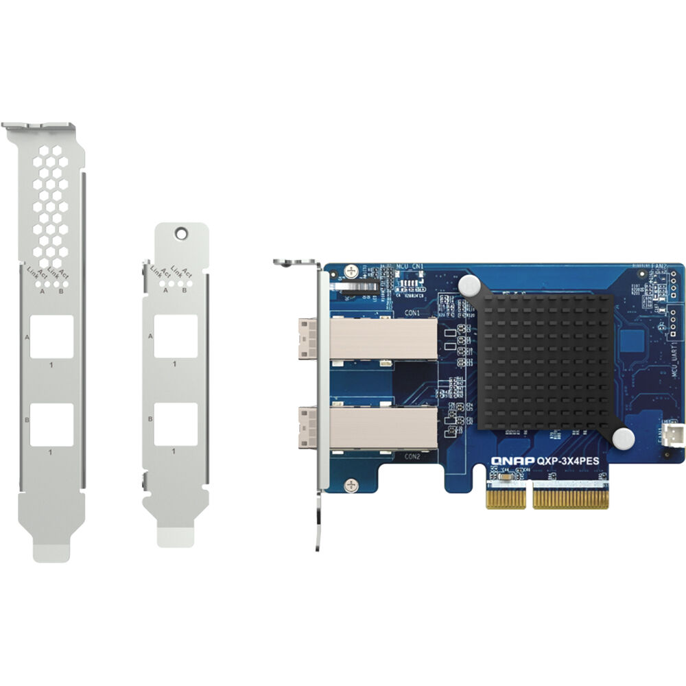 QNAP QXP-3X4PES 2-port SFF-8644 PCIe Gen3 x4 expansion card for JBOD storage expansion — view 4