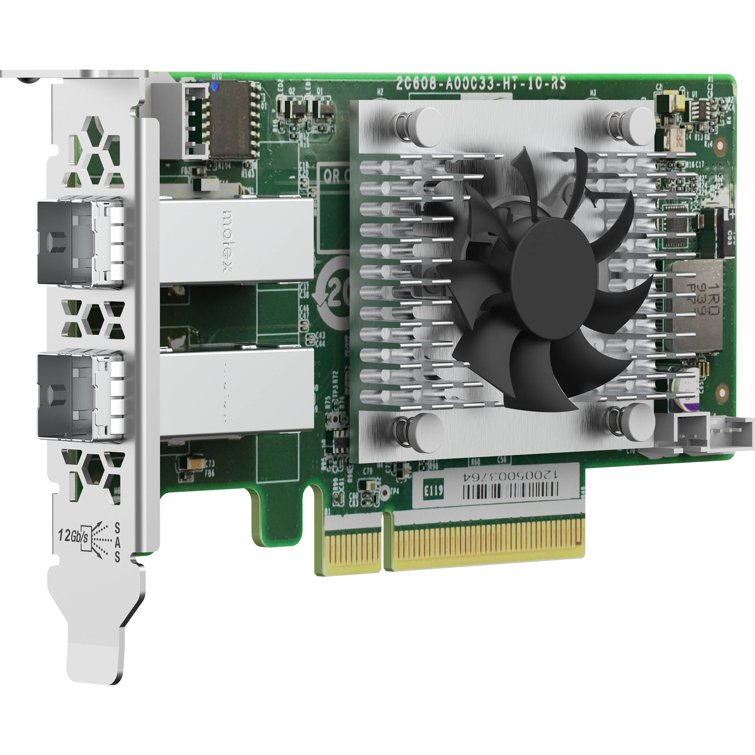 QNAP QXP-820S-B3408 low-profile 2-port MiniSAS HD host bus adapter — view 3