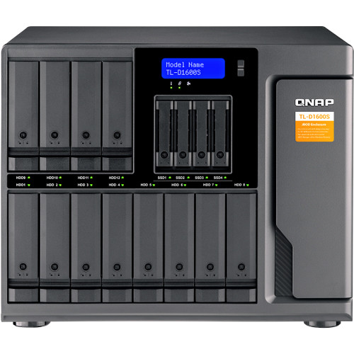 QNAP TL-D1600S-US 16-bay desktop SATA JBOD expansion unit with Mini-SAS — view 2