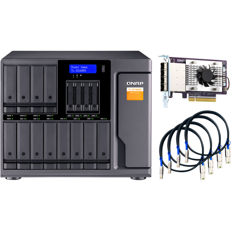 QNAP TL-D1600S-US 16-bay desktop SATA JBOD expansion unit with Mini-SAS — view 6