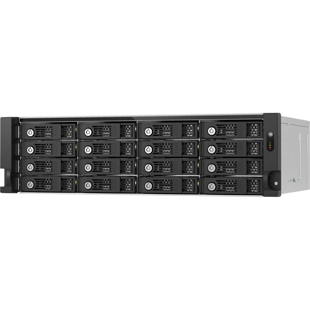 QNAP TL-R1600PES-RP-US 16-bay 3U rackmount NAS expansion chassis with PCIe interface — view 3
