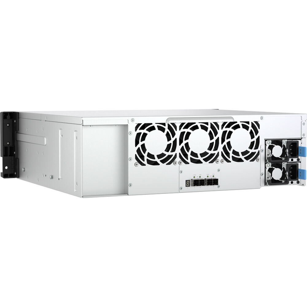 QNAP TL-R1600PES-RP-US 16-bay 3U rackmount NAS expansion chassis with PCIe interface — view 4