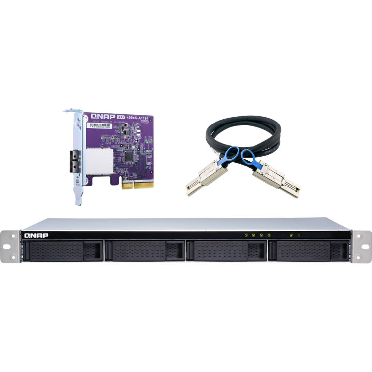 QNAP TL-R400S-US 4-bay 1U rackmount SATA JBOD expansion enclosure — view 8