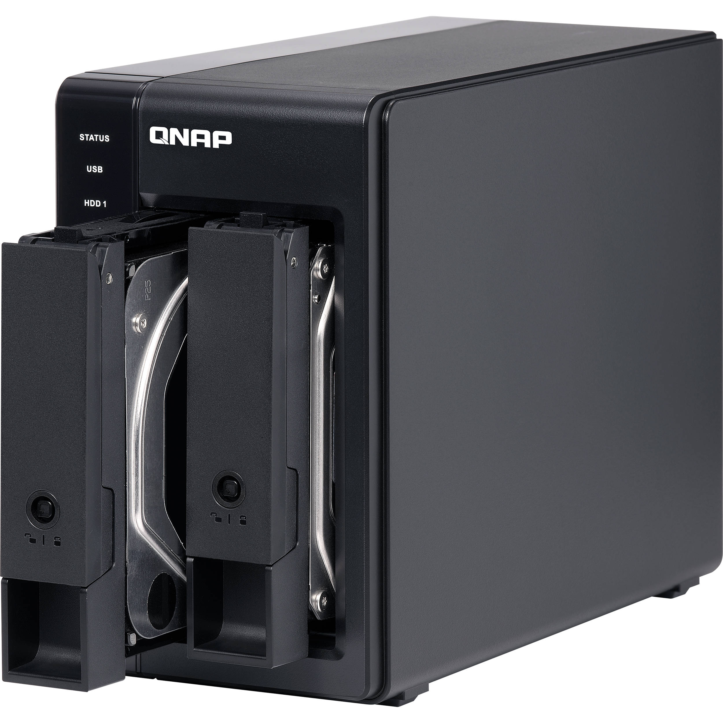 QNAP TR-002-US 2-bay desktop SATA HDD enclosure with USB 3.1 Gen 2 connectivity — view 2