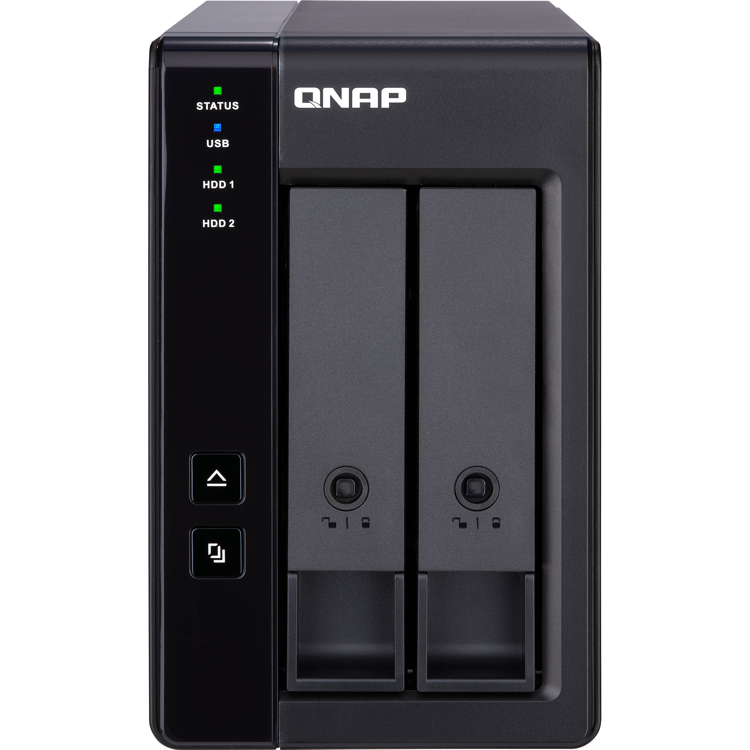 QNAP TR-002-US 2-bay desktop SATA HDD enclosure with USB 3.1 Gen 2 connectivity — view 3