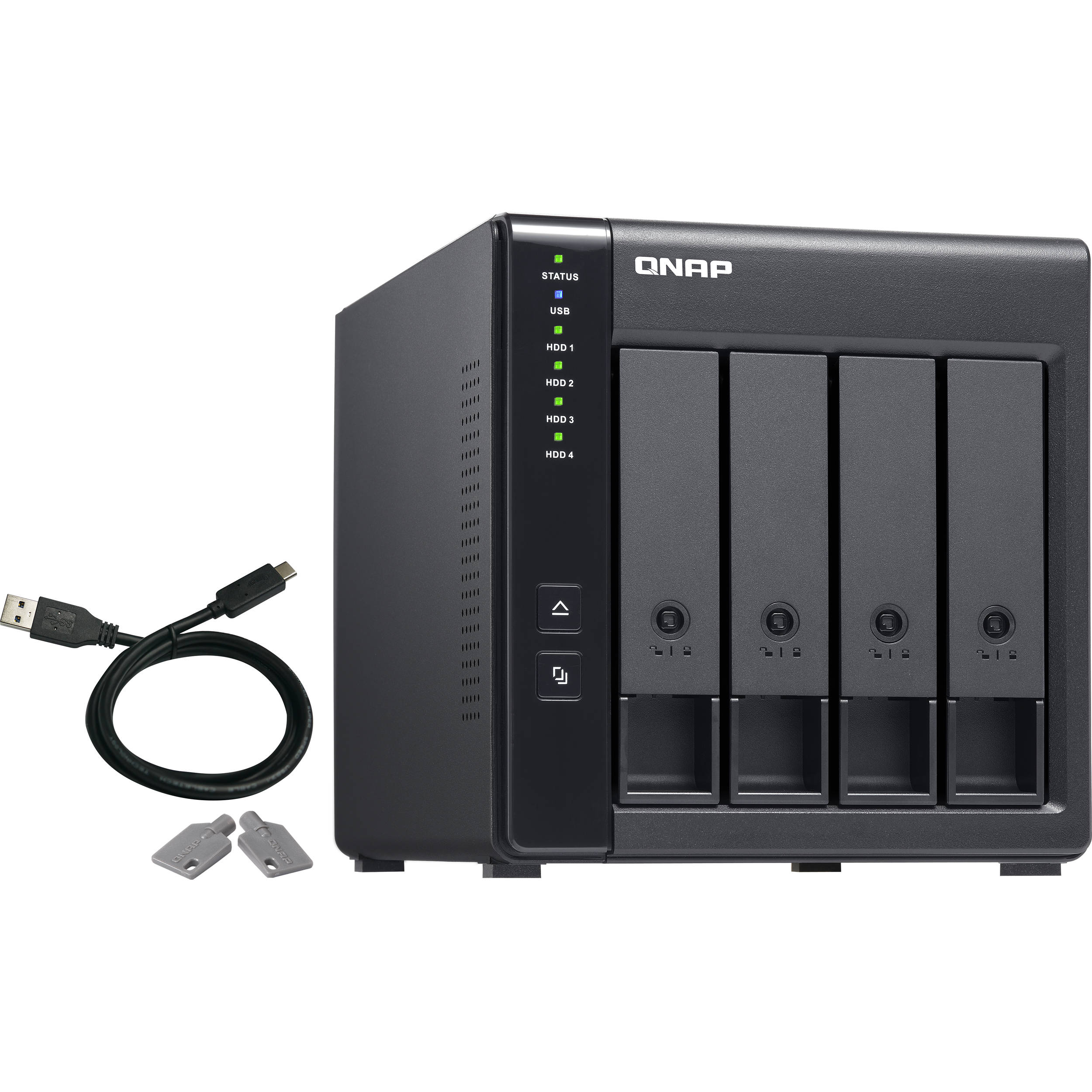 QNAP TR-004 4-bay USB 3.0 desktop storage expansion enclosure — view 3