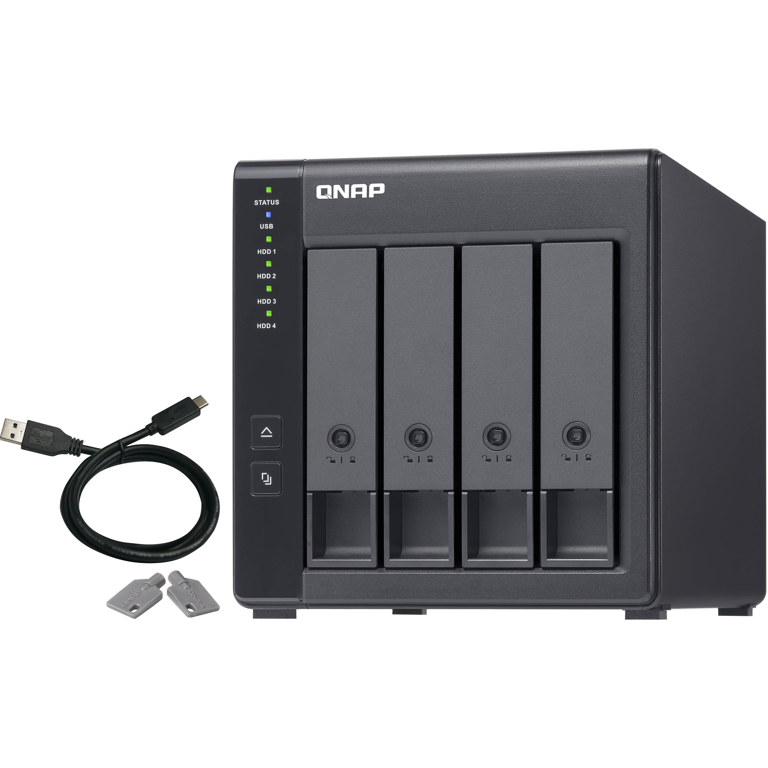 QNAP TR-004 4-bay USB 3.0 desktop storage expansion enclosure — view 4