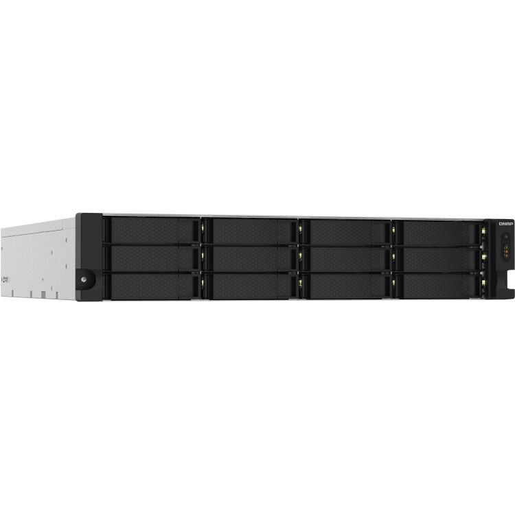 QNAP TS-1232PXU-RP-4G-US 2U 12-bay rack-mount NAS with 10GbE and redundant power — view 3