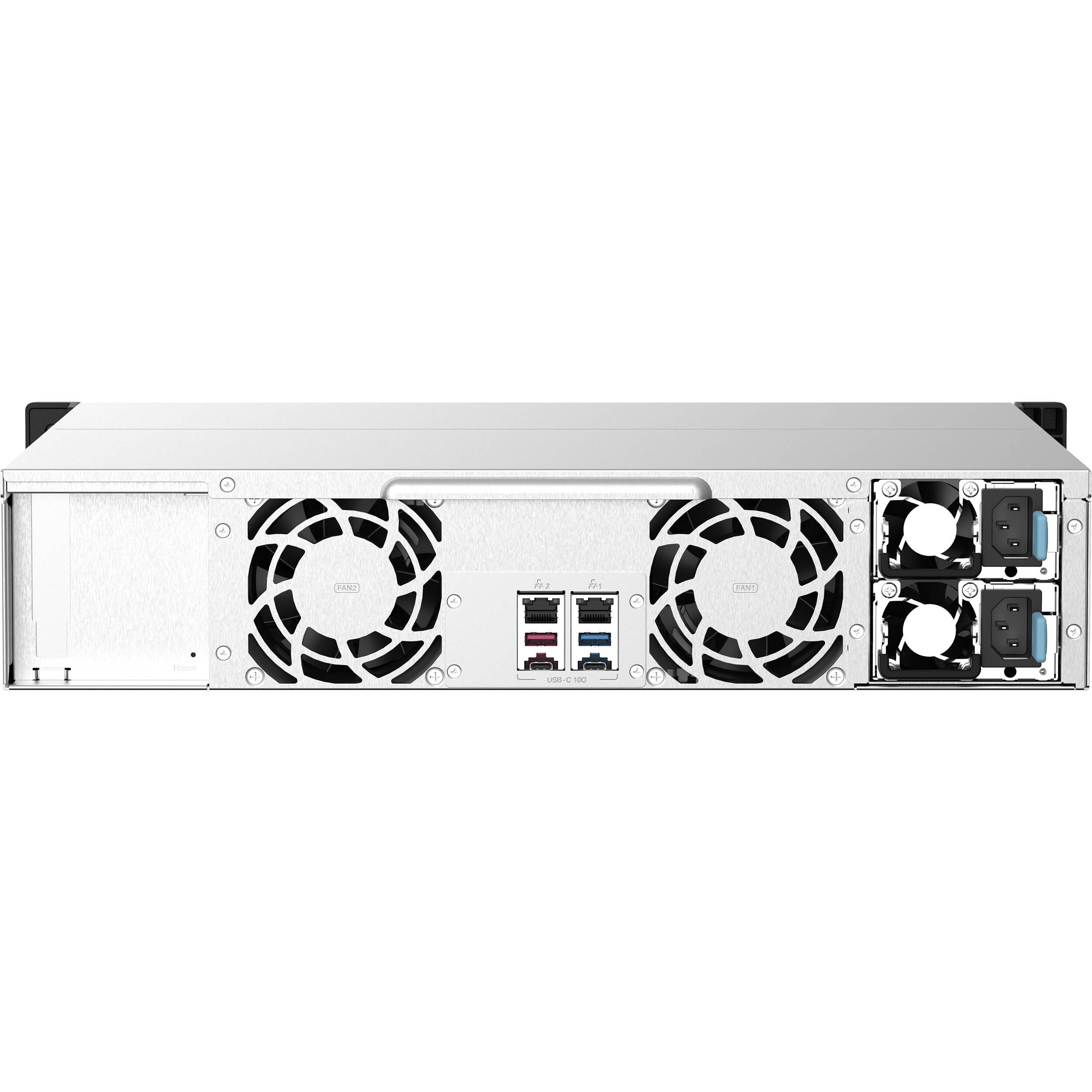 QNAP TS-1273AU-RP-8G-US rack-mount NAS with 12 bays and AMD Ryzen V1500B processor — view 4