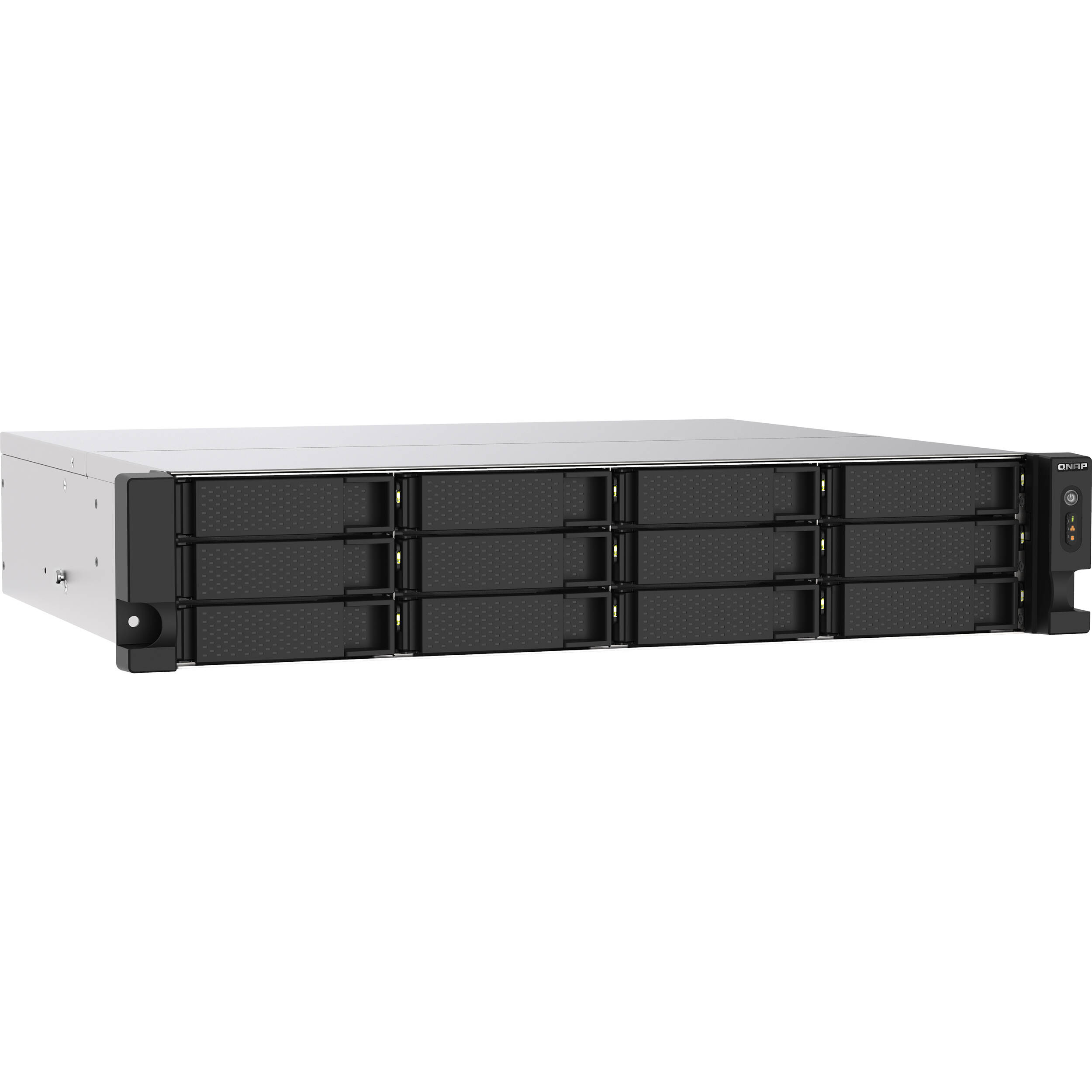 QNAP TS-1273AU-RP-8G-US rack-mount NAS with 12 bays and AMD Ryzen V1500B processor — view 5