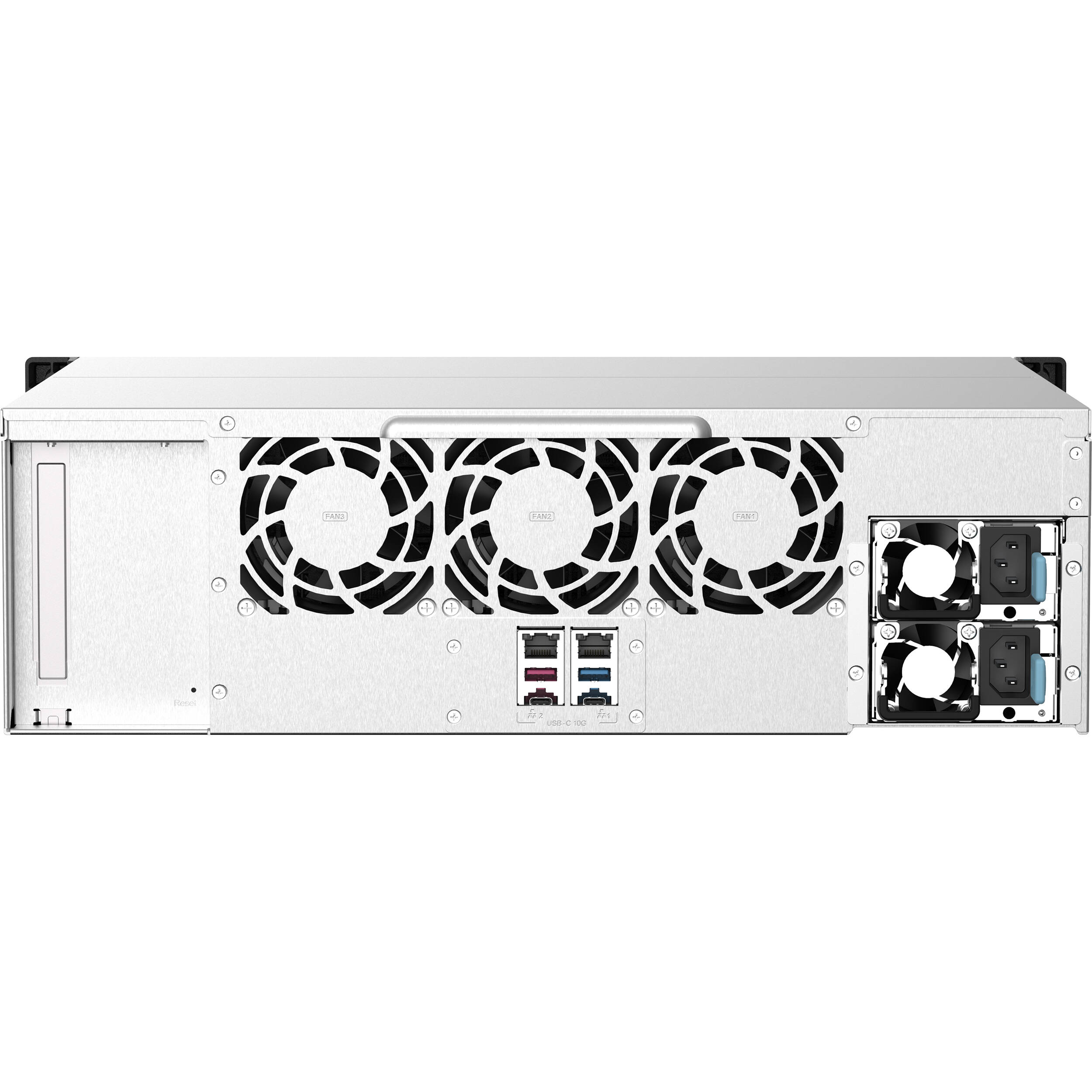 QNAP TS-1673AU-RP-16G-US rackmount NAS with AMD Ryzen V1500B processor and 16 drive bays — view 4