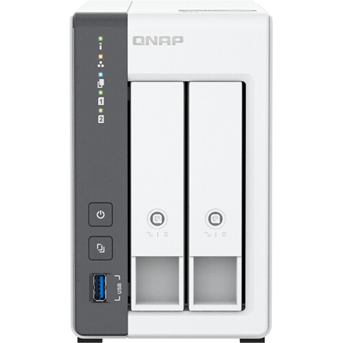 QNAP TS-216G-US 2-bay tower NAS with ARM Cortex-A55 quad-core processor and 2.5GbE — view 2