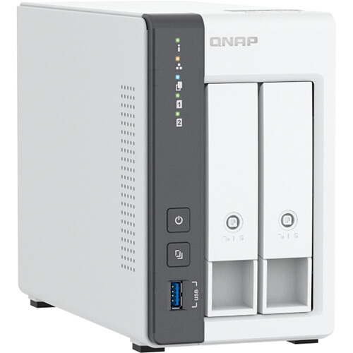 QNAP TS-216G-US 2-bay tower NAS with ARM Cortex-A55 quad-core processor and 2.5GbE — view 4