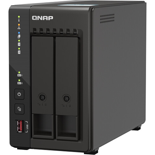 QNAP TS-253E-8G-US 2-bay desktop NAS with dual 2.5GbE ports — view 3