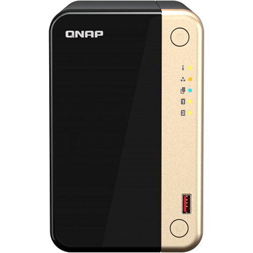 QNAP TS-264 2-bay desktop NAS with Intel 4-core processor and 8 GB memory — view 2