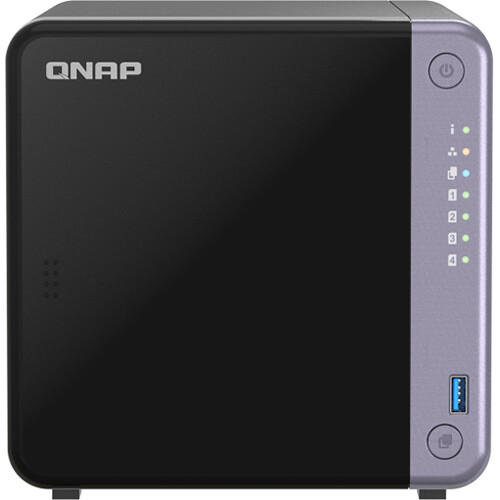 QNAP TS-432X 4-bay desktop NAS with 10GbE SFP+, 2.5GbE, and hardware encryption — view 2