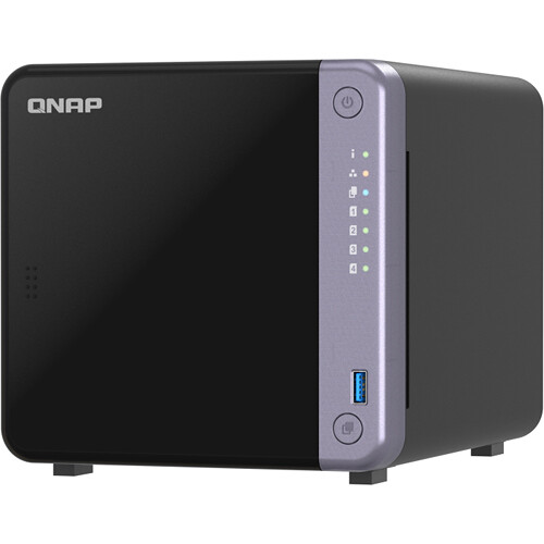 QNAP TS-432X 4-bay desktop NAS with 10GbE SFP+, 2.5GbE, and hardware encryption — view 3