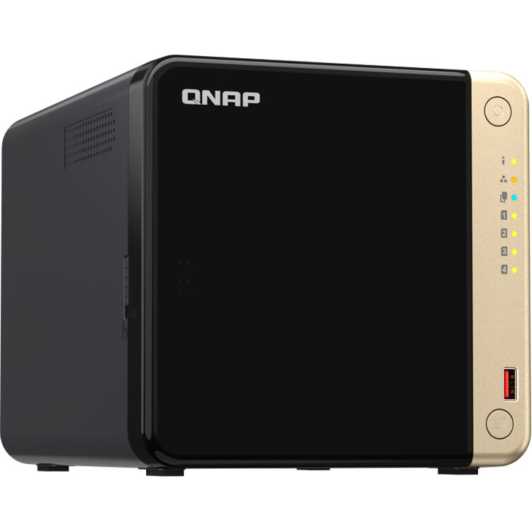QNAP TS-464-8G-US 4-bay desktop NAS with Intel 4-core processor and dual 2.5GbE ports — view 4