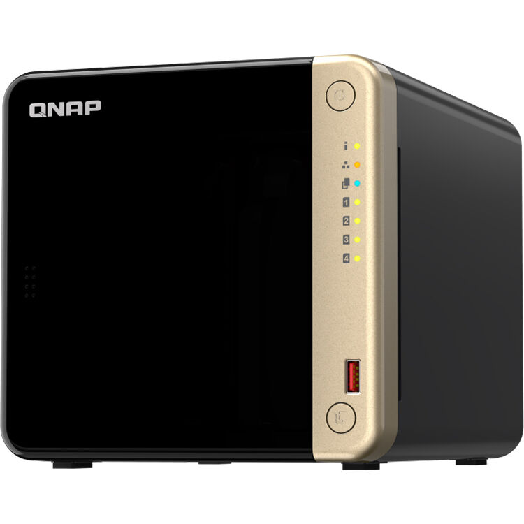 QNAP TS-464-8G-US 4-bay desktop NAS with Intel 4-core processor and dual 2.5GbE ports — view 5
